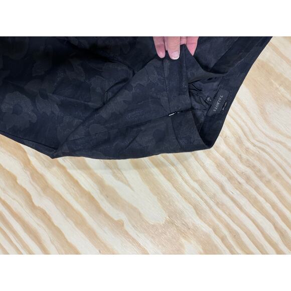 Talbots Heritage Floral Jacquard Slim Ankle Pants Black Side Zip Women’s Size 2 - Picture 4 of 8